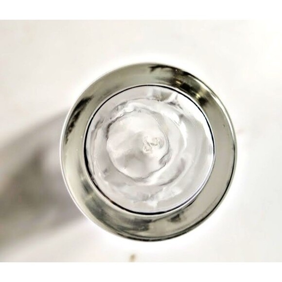 Libbey Frosted Silver Leaf Glass 10 Oz 5.5 Inches Tall Vintage Wear - Picture 5 of 5